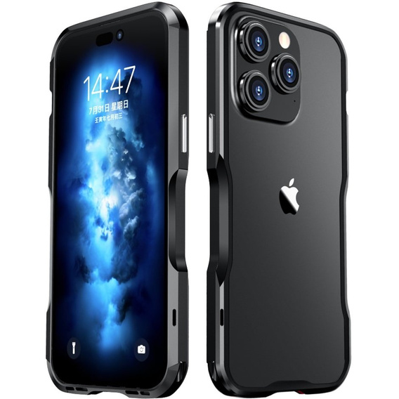 Case LUPHIE for iPhone 14 Pro Max, Armor Bumper, black