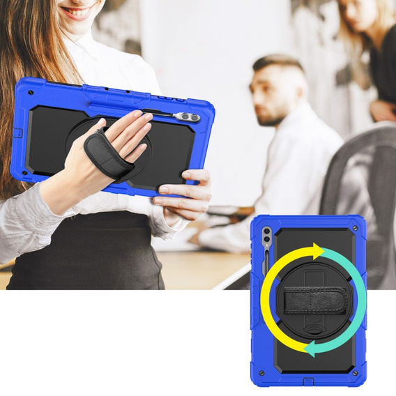 Case for Samsung Galaxy Tab S9 Ultra, Armor Protective, Blue / Black