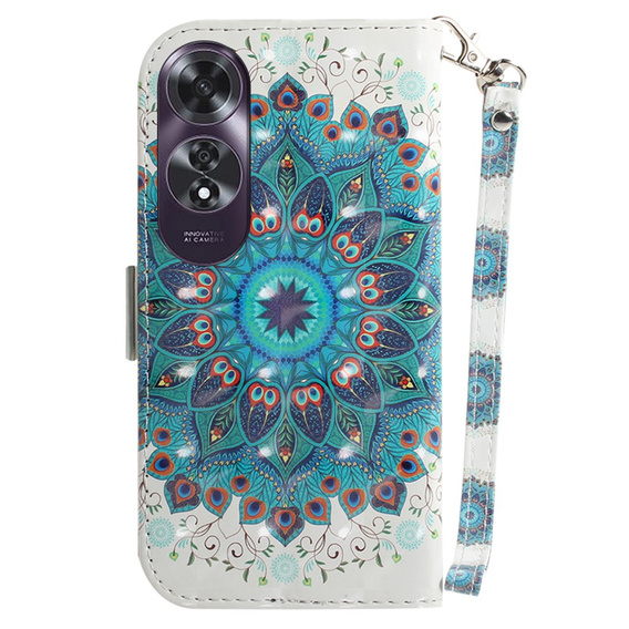 Flip case for Oppo A60, Wallet, Mandala Flower