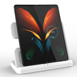 3-in-1 QI Fast Wireless Charger for Samsung S25 S24 S23 Galaxy Watch Buds Station, White
