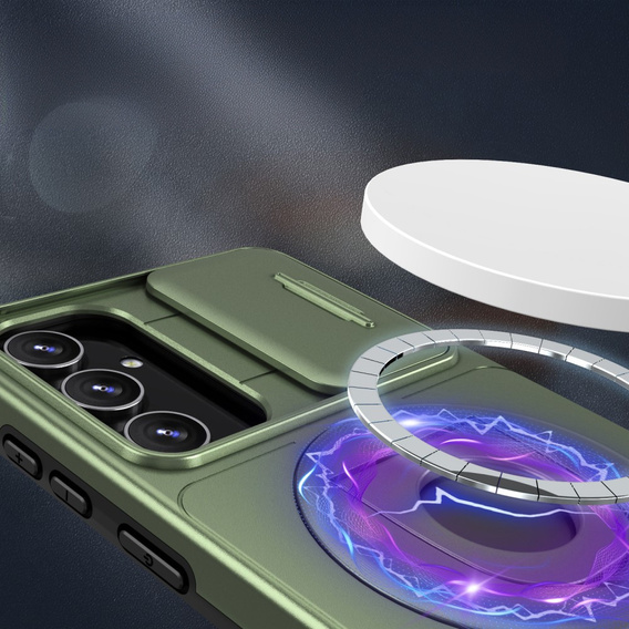 Case for Samsung Galaxy S23 FE, Military Magnet, for MagSafe, green