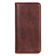 Case for Samsung Galaxy S25 Ultra, Wallet Litchi Leather, brown