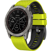Silicone Strap for Garmin Fenix 7 / Forerunner 965 / 955 / 945 / 935, Yellow / Black