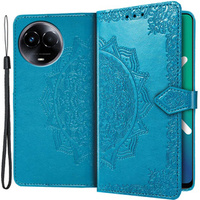 Flip case for Realme 11 5G, Mandala, blue