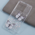 Case for Xiaomi 13T / 13T Pro / Redmi K60 Ultra, Glitter Butterfly, white