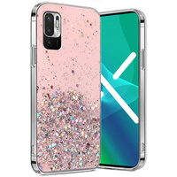 Case for Xiaomi Redmi Note 10 5G / Poco M3 Pro 5G, Glittery, light pink