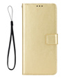Flip case for Honor 400 5G, Crazy Horse Wallet, gold