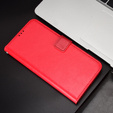 Flip case for Xiaomi Poco F6 Pro, Crazy Horse Wallet, red