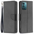 Flip case for Nokia G11 / G21, Litchi Wallet Case, black