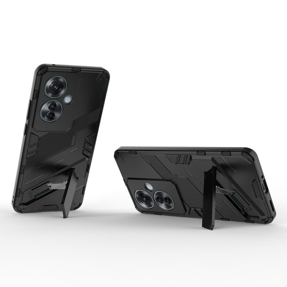 Case for Oppo Reno 11F 5G, Military kickstand, black