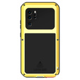 Love Mei Case for Huawei P30 Pro, armored with glass, yellow / black