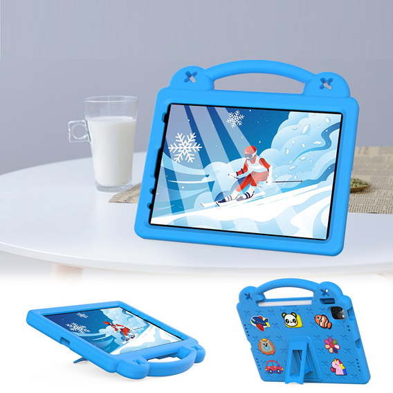Children's case for iPad Air 10.9" 2022/2020 (5/4 gen.) / Pro 11" 2022/2021/2020 (4/3/2 gen.), Cute Patterns, with stand, blue