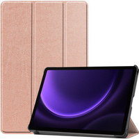 Case for Samsung Galaxy Tab S9 FE, Tri-fold, pink rose gold