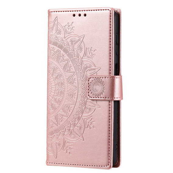Flip case for Samsung Galaxy A34 5G, Mandala, pink rose gold