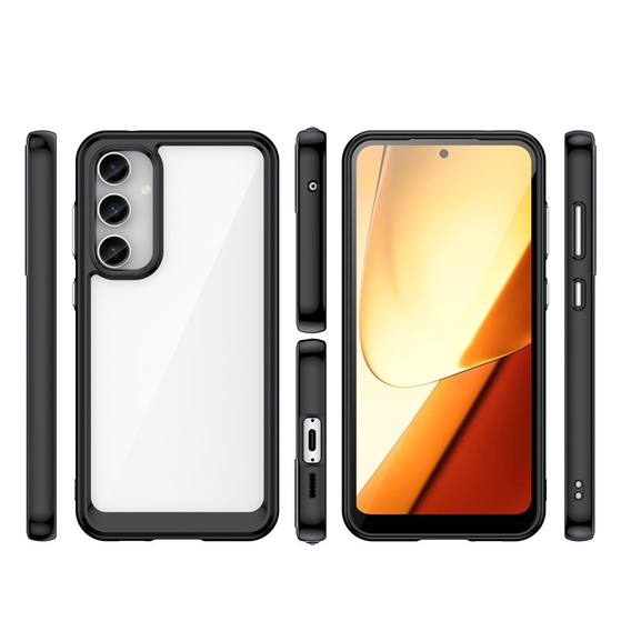 Case for Samsung Galaxy S23 FE, Fusion Hybrid, transparent / black