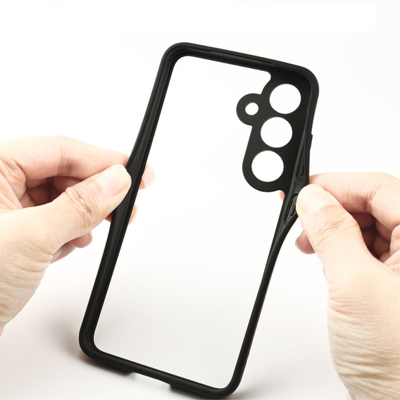 Case for Samsung Galaxy S24+ Plus, Fusion Hybrid, with camera protection, transparent / black