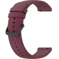 Silicone strap 20mm, Wine Red/Black Buckle