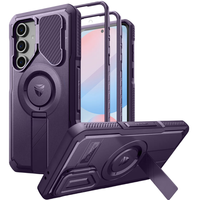 Armored case for Samsung Galaxy S24 FE, Dexnor Full Body (Two Frames), purple