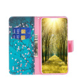 Flip case for Motorola Moto G53 5G / G23 / G13, Wallet, Sakura, blue