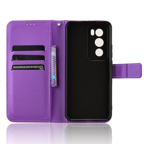 Flip case for Oppo Reno 12, Wallet Smart Magnet, purple
