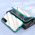 Case for Samsung Galaxy A17 5G, Magnetic Dual Glass, transparent with blue sides