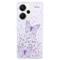 Case for Xiaomi Redmi Note 13 Pro+, Glitter Butterfly, purple