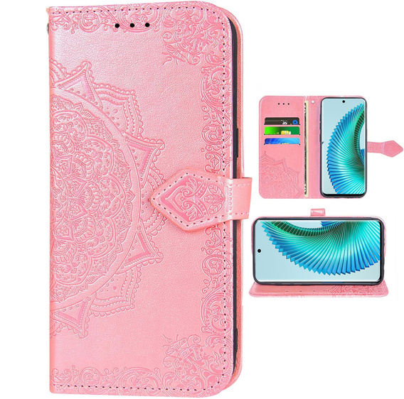Flip case for Honor Magic 6 Lite 5G, Mandala, pink
