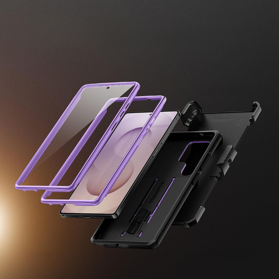 Case for Samsung Galaxy S25 Ultra – Tongate MECH Series Belt Clip, purple