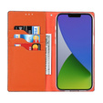Flip case for iPhone 14 Plus, Litchi Skin Grain, dark blue