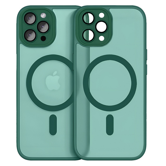 Case for iPhone 16 Pro Max, for MagSafe, ERBORD Matt Case, green + Screen Glass