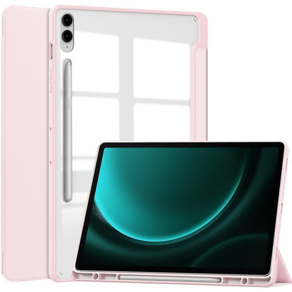 Case for Samsung Galaxy Tab S9 FE+ Plus, Smartcase Hybrid, with stylus space, pink