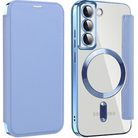 Flip case for Samsung Galaxy S22 5G, RFID Wallet MagSafe CamShield, blue