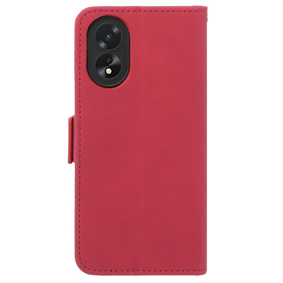 Flip case for Oppo A58 4G, Card Slot, red