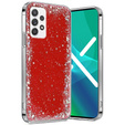 Case for Samsung Galaxy A32 5G, Glittery, red