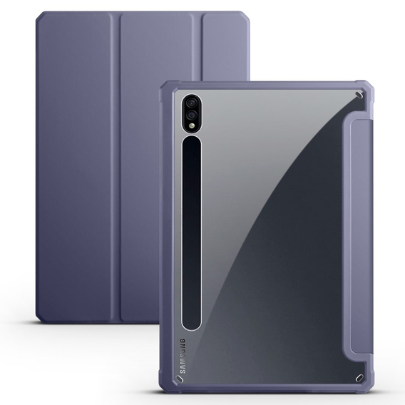 Case for Samsung Galaxy Tab S7 Plus / Tab S7 FE, Smartcase Hybrid, with stylus space, purple