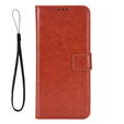 Flip case for Realme GT 7 / 7T, Crazy Horse Wallet, brown