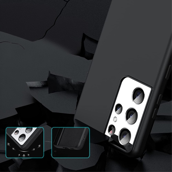 Case for Samsung Galaxy S21 Ultra, Silicone MagSafe, black