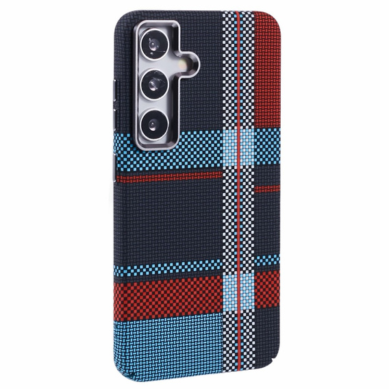 MagSafe's Samsung Galaxy S25+ Plus Case, Carbon Fiber, blue / red