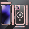 Case for iPhone 15 Plus, ERBORD Impact Guard, MagSafe, pink