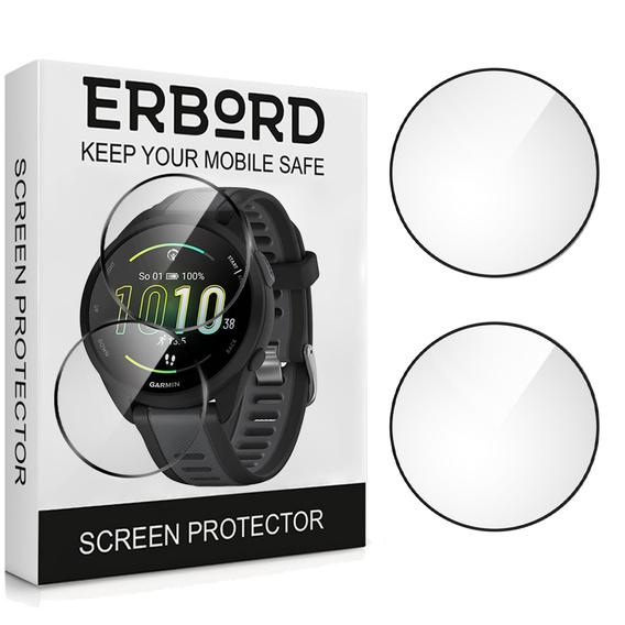 2x ERBORD Hybrid Glass for Garmin Forerunner 165