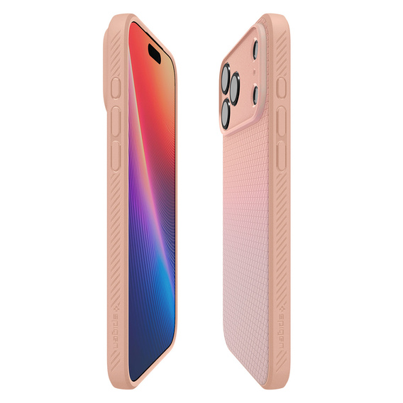 Spigen Liquid Air case for iPhone 17 Pro Max, Rose Titanium