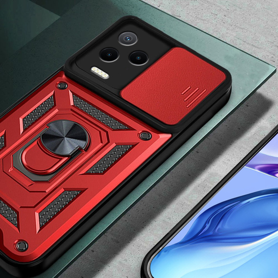 Case for Infinix Note 12 2023, CamShield Slide, red