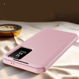 Flip case for Samsung Galaxy S25 Edge, Smart View Wallet, pink