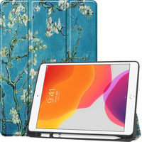 Case for iPad 7/8/9 10.2 2019/2020/2021, Smartcase Pen Slot, cherry blossom