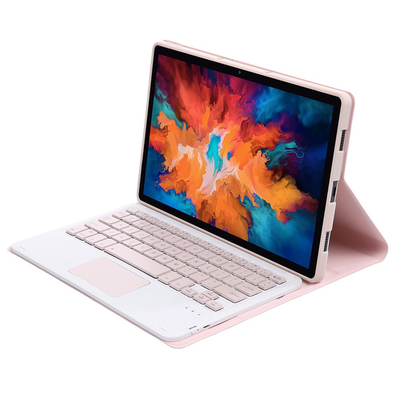 Case + keyboard Lenovo Tab P11 J606F / Tab P11 5G, TouchPad Keyboard, pink rose gold