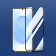 3D Tempered Glass for Samsung Galaxy S25, black frame