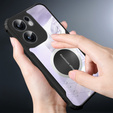 Case for Oppo Reno 13F / Oppo Reno 13FS, with magnetic sheet, transparent / black