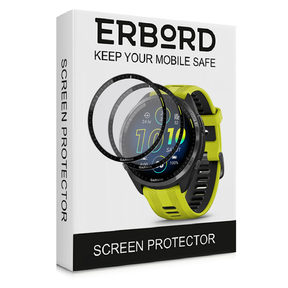2x ERBORD Hybrid Glass for Garmin Forerunner 965
