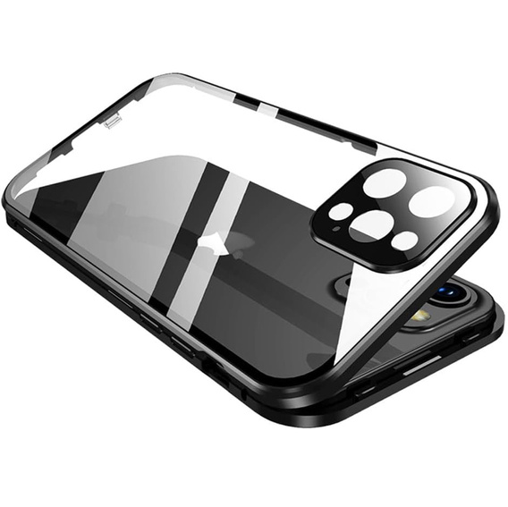 Case for iPhone 16 Pro, Magnetic Dual Glass, black