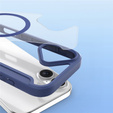 Dux Ducis case for iPhone 17, Skin X Pro, with flap, for MagSafe, navy blue
